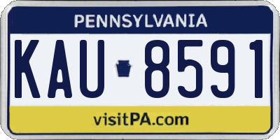 PA license plate KAU8591