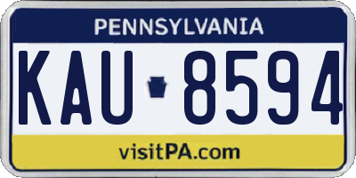 PA license plate KAU8594