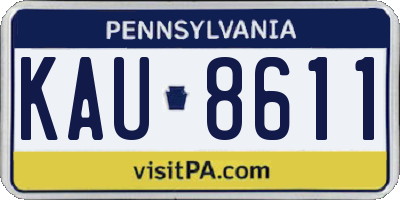 PA license plate KAU8611