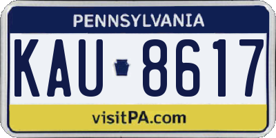 PA license plate KAU8617