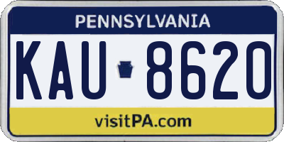 PA license plate KAU8620