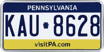 PA license plate KAU8628