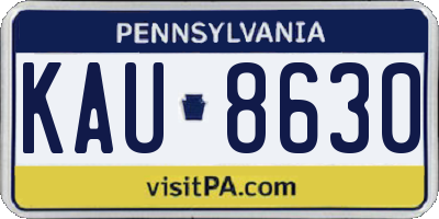 PA license plate KAU8630