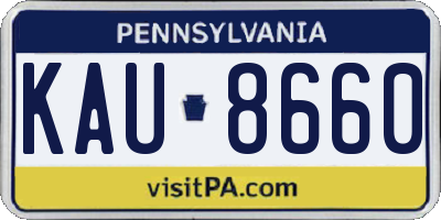 PA license plate KAU8660
