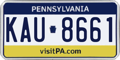 PA license plate KAU8661