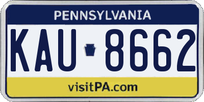 PA license plate KAU8662