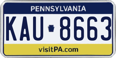 PA license plate KAU8663