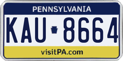 PA license plate KAU8664