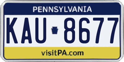 PA license plate KAU8677