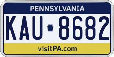 PA license plate KAU8682