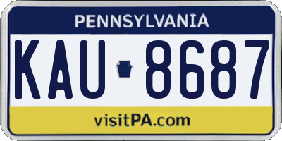 PA license plate KAU8687