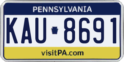 PA license plate KAU8691