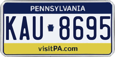PA license plate KAU8695