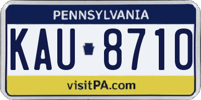 PA license plate KAU8710
