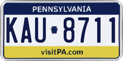 PA license plate KAU8711