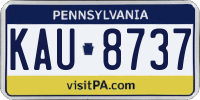 PA license plate KAU8737