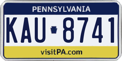 PA license plate KAU8741