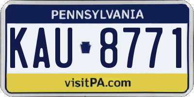 PA license plate KAU8771