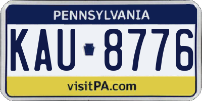 PA license plate KAU8776