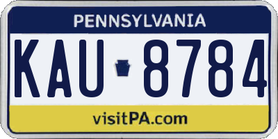 PA license plate KAU8784
