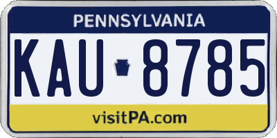 PA license plate KAU8785
