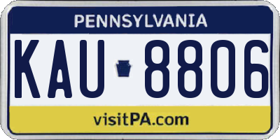 PA license plate KAU8806