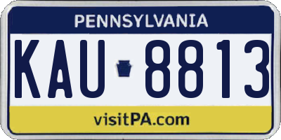 PA license plate KAU8813