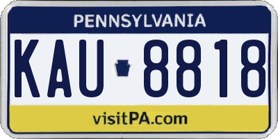 PA license plate KAU8818