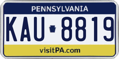 PA license plate KAU8819
