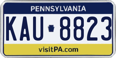 PA license plate KAU8823