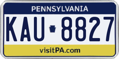 PA license plate KAU8827