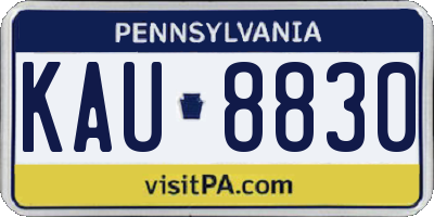 PA license plate KAU8830