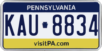 PA license plate KAU8834