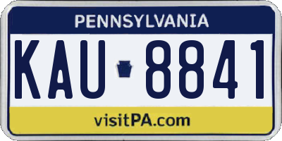 PA license plate KAU8841
