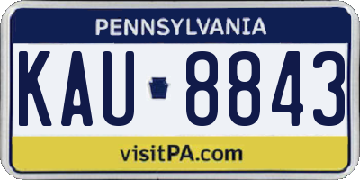 PA license plate KAU8843