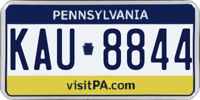 PA license plate KAU8844