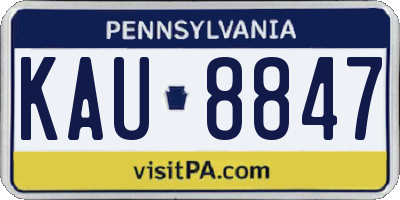 PA license plate KAU8847
