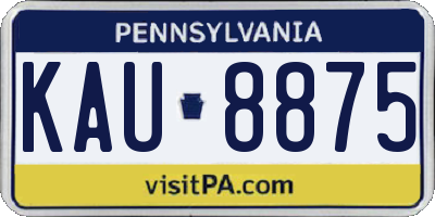 PA license plate KAU8875