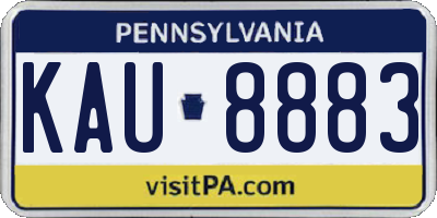 PA license plate KAU8883