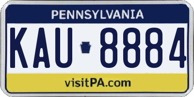 PA license plate KAU8884
