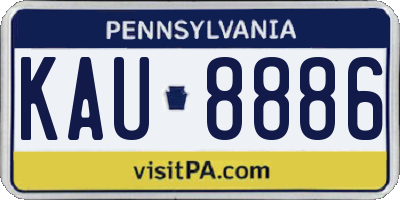 PA license plate KAU8886
