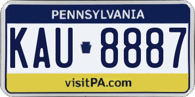 PA license plate KAU8887