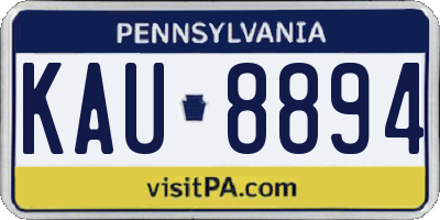 PA license plate KAU8894