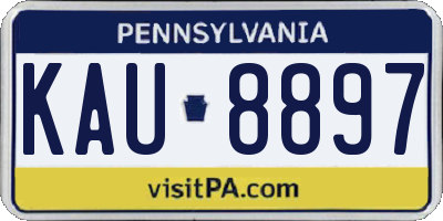 PA license plate KAU8897