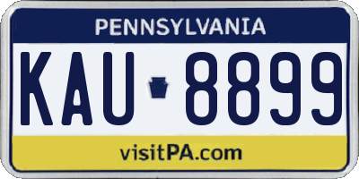PA license plate KAU8899