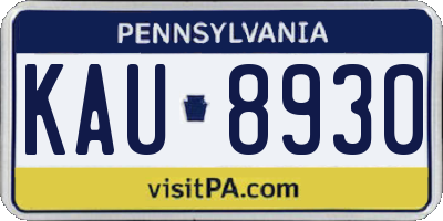 PA license plate KAU8930