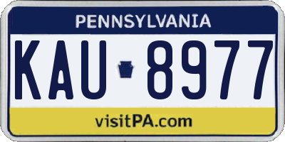 PA license plate KAU8977