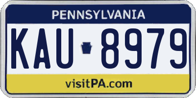 PA license plate KAU8979