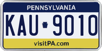 PA license plate KAU9010