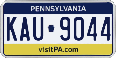 PA license plate KAU9044